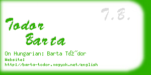 todor barta business card